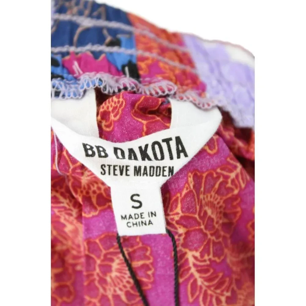 BB Dakota Womens Floral Print A Line Mini Skirt Multi Colored Cotton Size Small
